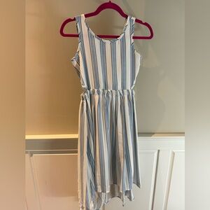 Hannah Banana White and Blue Striped Dress- Size 10